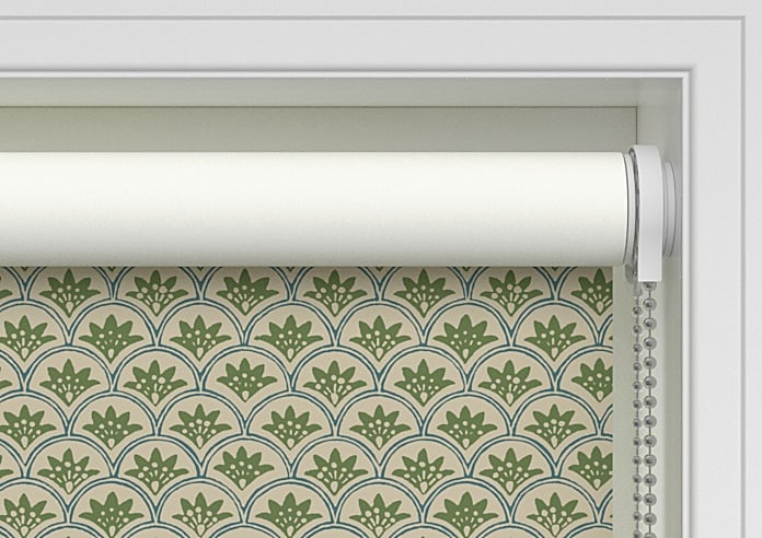 Land & Shore Dawn (Blackout), Green - Twist&Fit Roller Blind - Image 10